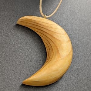 Wooden Necklace Moon Wood jewelry astral